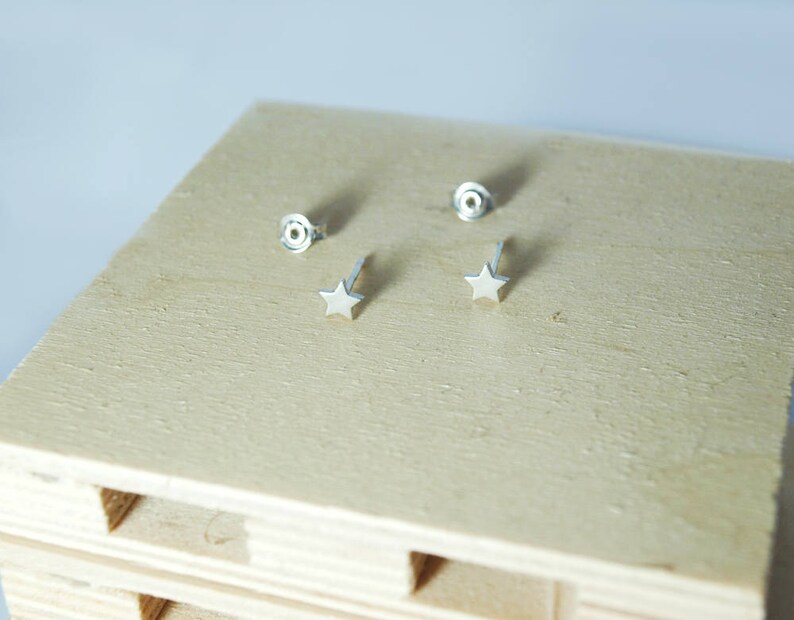 Tiny Star Studs Dainty Gold Women Earrings Kids Silver Jewellery Star and Celestial Gift Platinum Plated