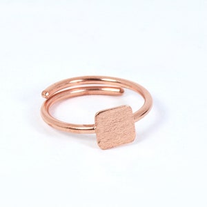 Geometric Silver 925 Stackable Rings Set Slim Adjustable Jewelry for Her, Simple and Chic Gift idea Rose Gold-plated