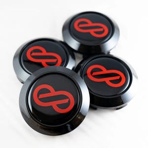 Enkei RPF1 BLACK Center Caps for 15x7 Wheels Only | Custom Logo Colors | Hand-Made in Ohio USA | Fast Shipping