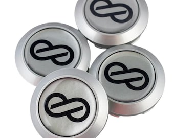 Silver Enkei RPF1 Centrumkåpor – 15x7 Fälgar, Anpassade Logotyper