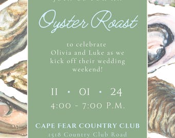 Inbjudan till fest med ostronstek