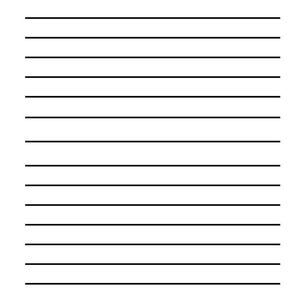 May include: Blank lined paper with 20 lines.