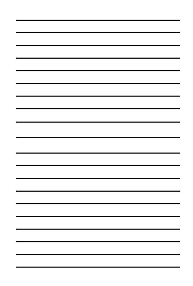 May include: Blank lined paper with 20 lines.