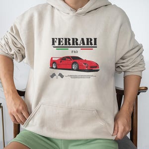 VintageFerrari Grafik Hoodie,Ferrari F1 Vintage Hoodie Sweatshirt,Ferrari F40 Hoodies,RetroFerrari Bekleidung, Vintage HoodiesFerrari