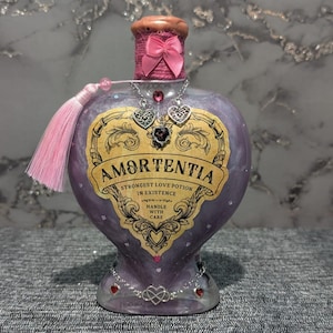 Amortentia - Love Potion Deko Flasche, magisch, mystisch, Display, Glücksbringer, versiegelt, Valentine.
