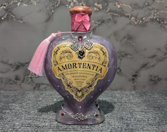 Amortentia - Love Potion decorative bottle, magical, mystical, display, charms, sealed, valentine.