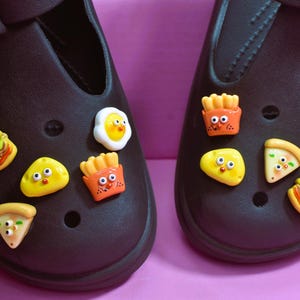 Food Themed Croc Charms Cute Shoe Accessories for Kids & Adults, Fun Decorative Jibbitz, Gift Idea, Bright Colorful Designs