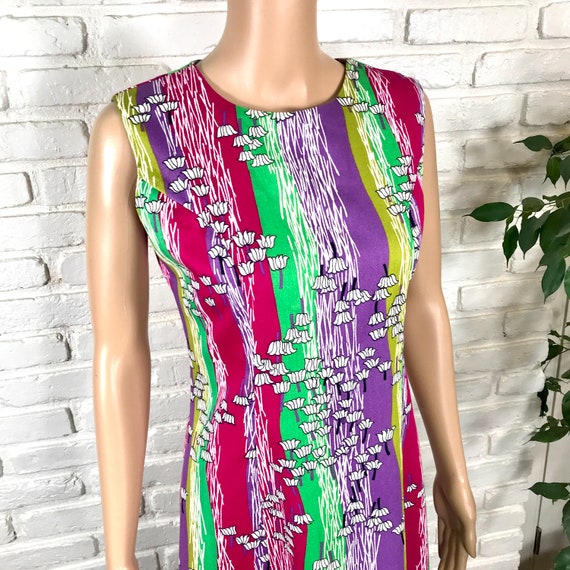 1960s Groovy Liberty Circle Vintage Dress w/ Psyc… - image 3