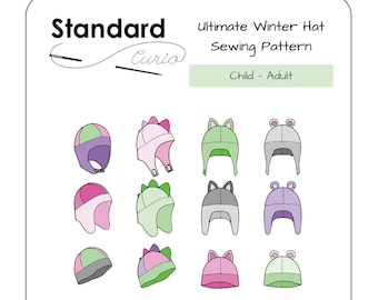 Ultimate Winter Hat PDF Sewing Pattern - Child - Adult
