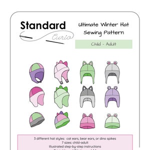 Ultimate Winter Hat PDF Sewing Pattern - Child - Adult