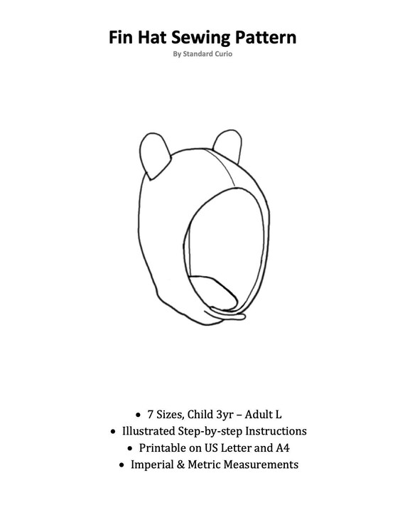 PDF Finn Hat Sewing Pattern Child 3yr 