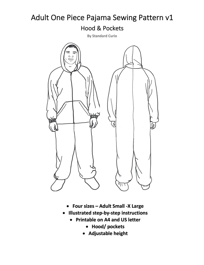 Printable Onesie Pajama Pattern Free Printable World Holiday
