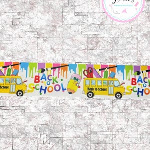 Gross grain ribbon/3in ribbon/Printed ribbon/Back to school ribbon