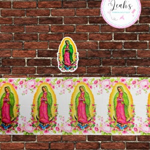 Gross grain ribbon/3in ribbon/Cartoon Virgin Mary/Virgencita