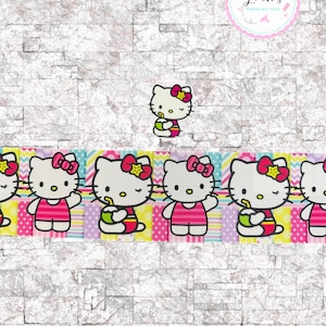Gross grain ribbon/3in ribbon/Printed ribbon/Hello kitty