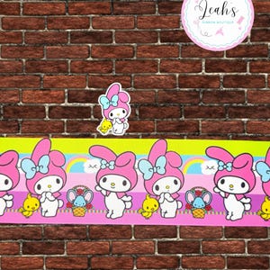 Gross grain ribbon/3in ribbon/Printed ribbon/Cartoon ribbon /My melody/Hello kitty
