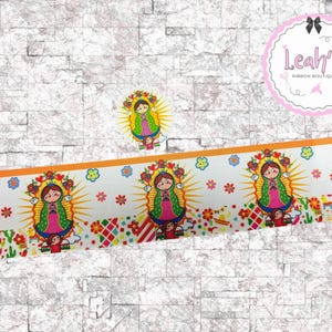 Gross grain ribbon/3in ribbon/Cartoon Virgin Mary/Virgencita