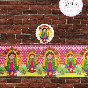 Gross grain ribbon/3in ribbon/Cartoon Virgin Mary/Virgencita