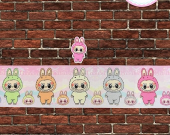 Gross grain ribbon/3in ribbon/Printed ribbon/Labubu