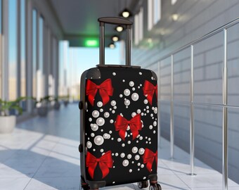 Red Bow + Pearl Suitcase
