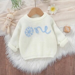 Newborn Knitted Baby Sweater Hand Embroidered Baby Jumper Kids Embroidered Jumper Kids Sweater Kid Sweatshirt Newborn Baby A Treasured Gift
