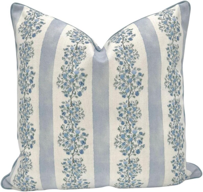 Juliet Pillow Cover Floral Blue & White Grandmillennial Pillow Cover Classic Home Decor