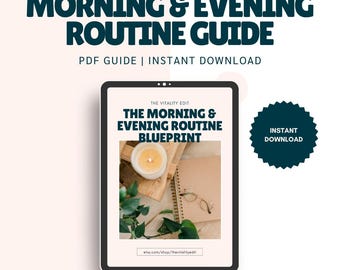 Morning & Evening Routine Planner Guide | Digital Routine Planner | Habit Tracker PDF | Daily Planning Guide