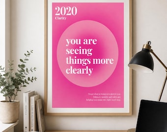 Pink Affirmation Quote Print, Motivational Typography Decor, Intuition Spiritual Home Gift