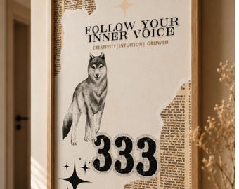 333 Angel Number Meaning Print, balance Decor, Spiritual Angel Gift