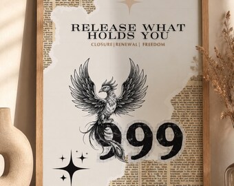 999 Angel Number Meaning Print, Guidance Decor, Spiritual Angel Gift