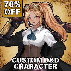 Custom DnD Character Commission | DnD |Custom DnD Character | DnD Character Potrait | Dungeon and Dragon | DnD Character Sheets | Rpg gift