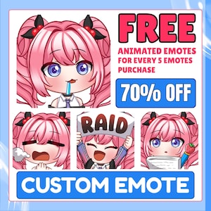 Twitch Emotes Custom, Animated Emotes, Twitch Emote For Streamer, Sticker Emote, Kick Emote, Sub Emote, Anime Emote, Pet Animal Emote
