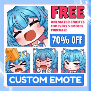 Custom Twitch Emotes, Animated Emotes, Twitch Emote For Streamer, Sticker Emote, Kick Emote, Sub Emote, Anime Emote, Pet Animal Emote