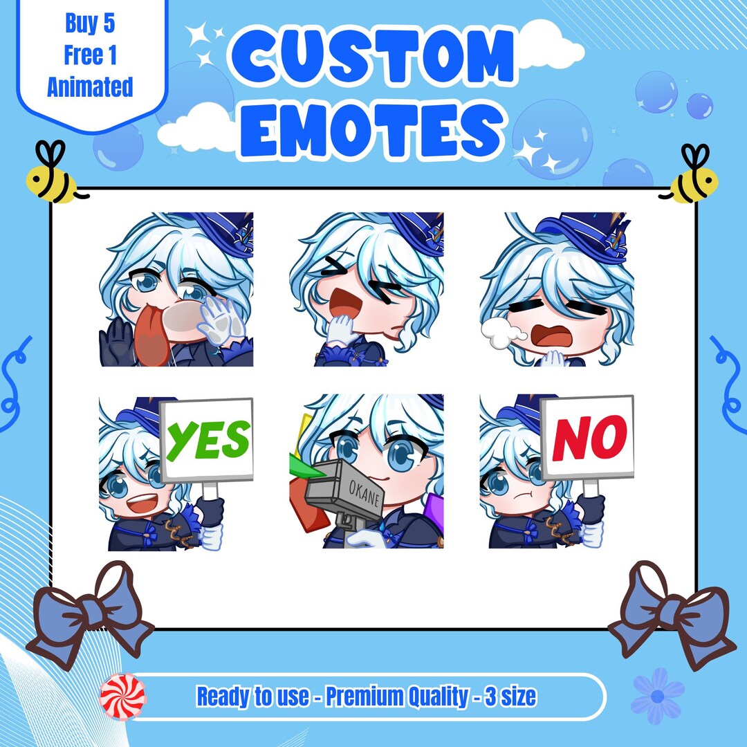 Custom Twitch & Discord Emotes Pack | Anime Chibi Style | Animated ...