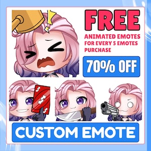 Emote Custom Twitch, Animated Emotes, Vtuber Emotes, Kick Emotes, Sub Emote, Anime Emote, Pet Animal Emote For Your Stream Youtube Facebook