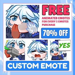 Custom Twitch Emotes, Animated Emotes, Vtuber Emotes, Kick Emotes, Sub Emote, Anime Emote, Pet Animal Emote For Your Stream Youtube Facebook