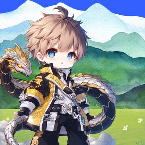 Custom Chibi Art Commission: Anime Character Portrait (PNG Icon)