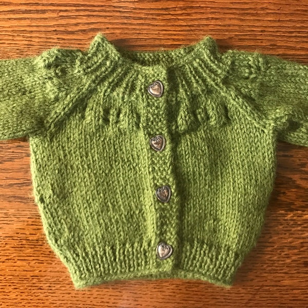 Handknit  newborn unisex baby sweater