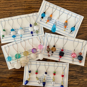 Handmade beaded stitch markers for knitting
