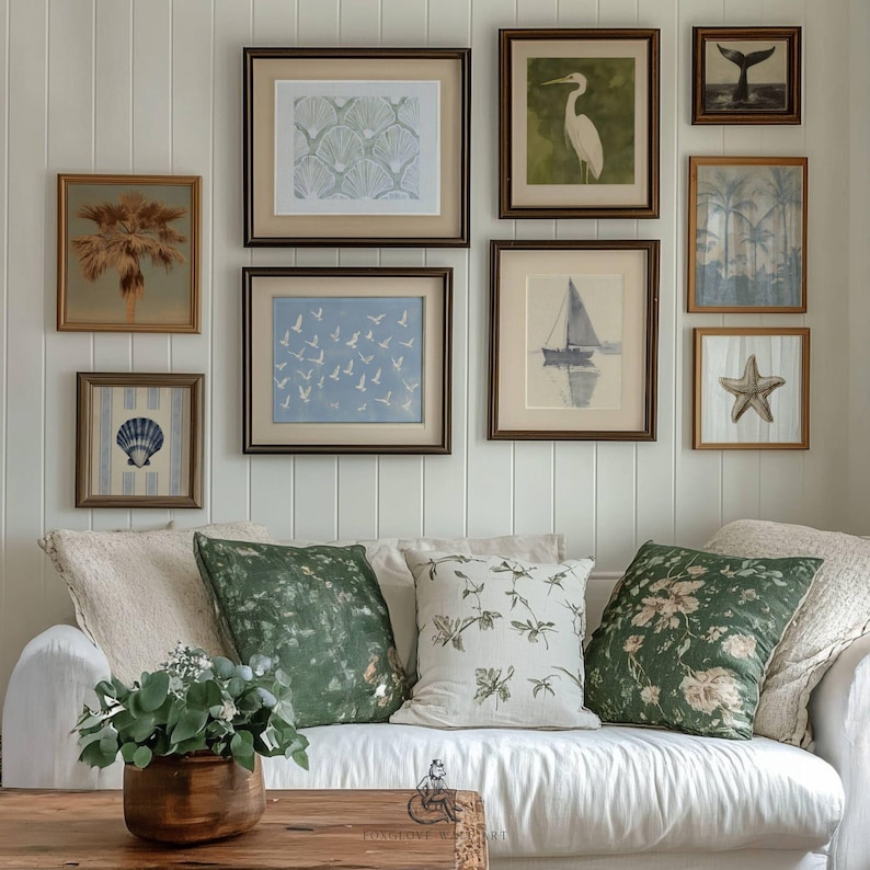 Coastal Gallery Wall Art Set: Beach Cottage Decor (digital Download) - Etsy