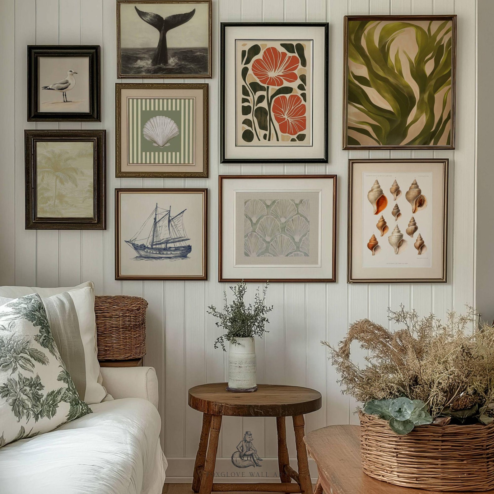 Coastal Gallery Wall Art Set: Beach Cottage Decor (digital Download) - Etsy