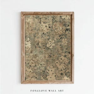 Vintage Floral Textildruck | Neutrale Tapisserie Wandkunst (Digitaler Download)