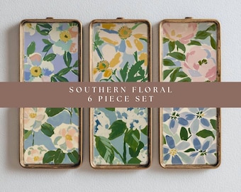 Southern Floral Prints Set: Modern Coastal Botanical Art (Digital Download)