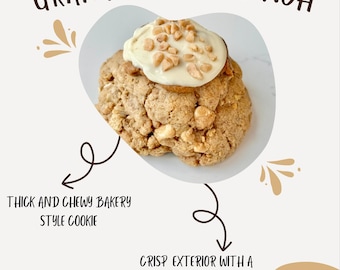 Receita de biscoito gourmet grosso de Graham Toffee | Download digital para padeiros caseiros | Instruções detalhadas, dicas de panificação e guia de armazenamento.