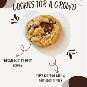 Brown Butter Chocolate Chip Cookie Recipe | Digital Download for Cottage Bakers | Detailed Instructions, baking tips, and storage guide.
