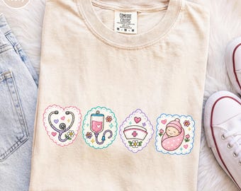 Comfort Colors® Labor and Delivery Nurse Shirt, L&D Nurse Gift, OB Nurse Shirt, Labor Delivery Nurse Tee, Nurse Week Gift, Baby Nurse Shirt