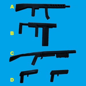 Pistoolpakket 1 voor dummy 13 | 3D-geprinte actiefiguur Poppenaccessoires Speelgoedwapens