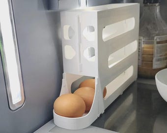 Egg Storage & Dispenser Rack | 3D Printed Space Saving KitchenOrganizer Tool