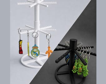 Display Rack for Keychains | 3D Printed Rotating Jewelry Holder Sales Accessory