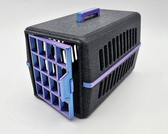 Mini Pet Carrier Toy | 3D Printed Decorative Animal Accessory | Home For Desk Pet